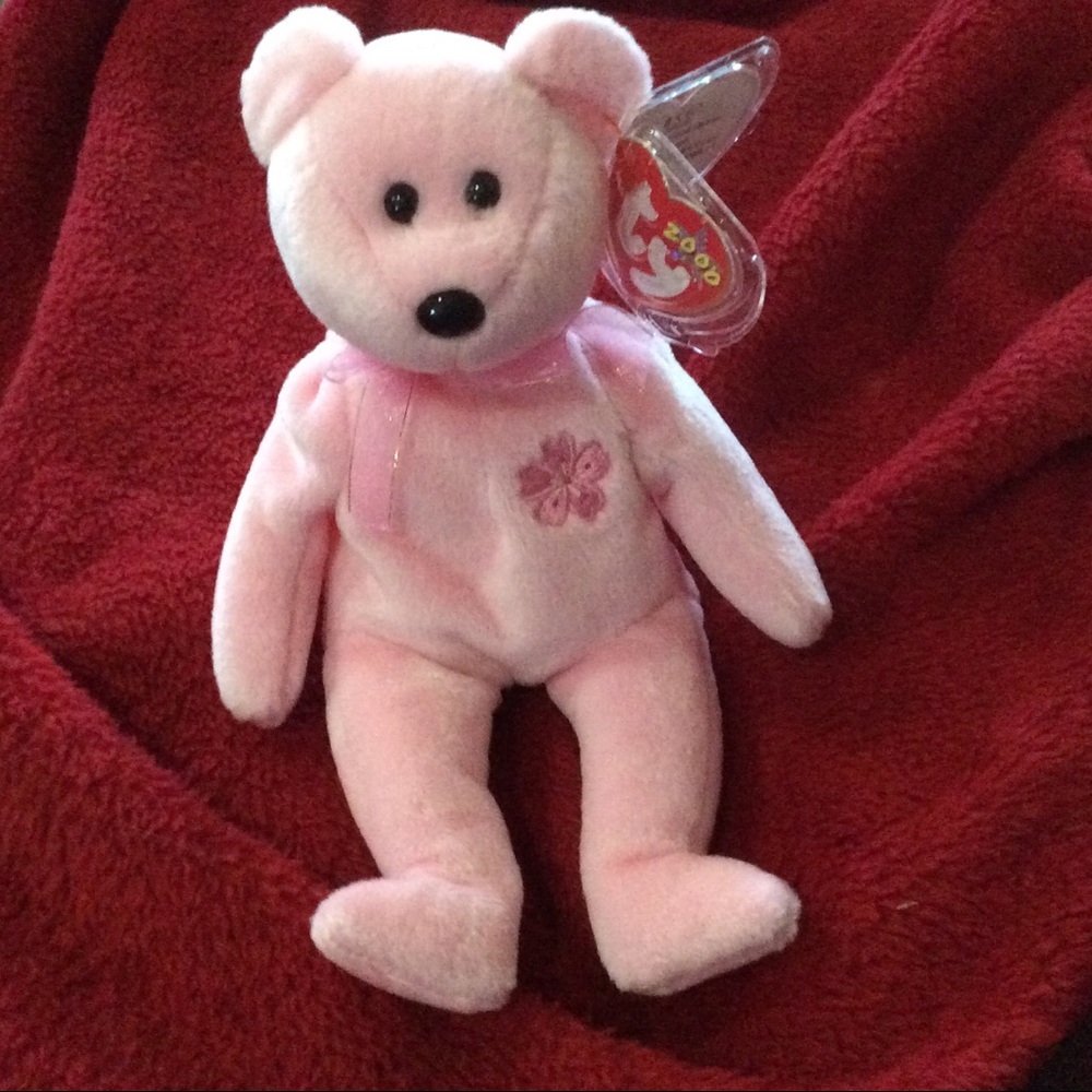 Ty MWMTS Sakura Japan pink beanie bear 2000